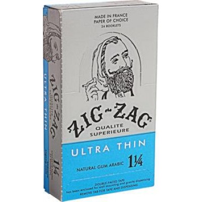 ZIG ZAG ULTRA THIN 1 1/4 CIGARETTE ROLLING PAPERS 24CT/PACK